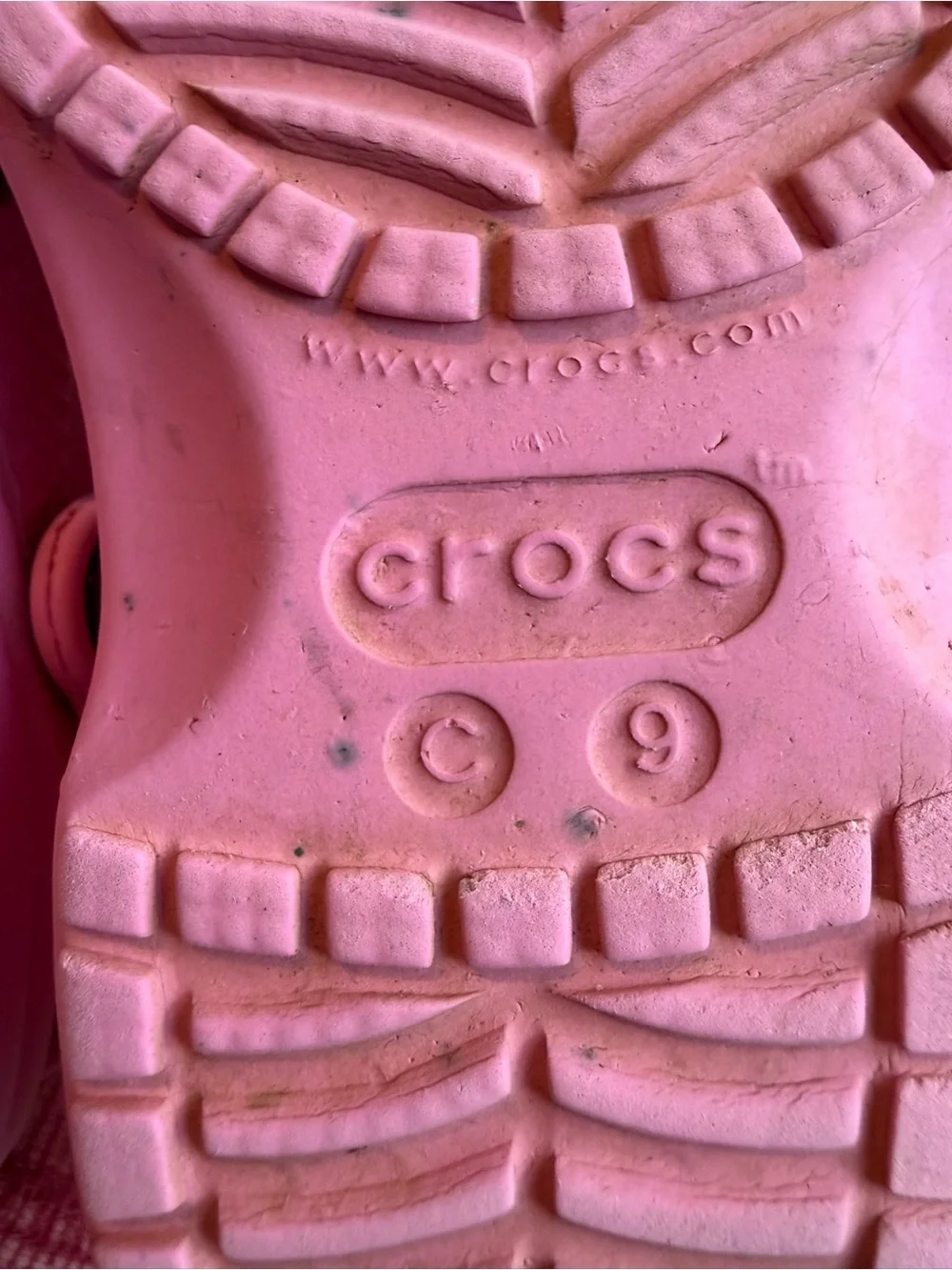 Crocs Kids' Classic Clog Slip-On Lightweight Pink Sandals Sz C9